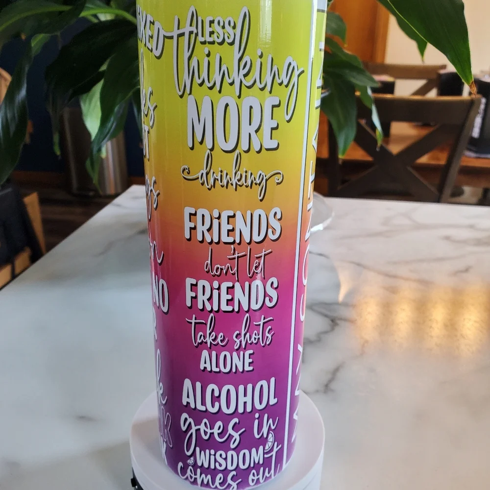 Funny Drinking Quotes 30oz Tumbler with duo lids 🎉sale